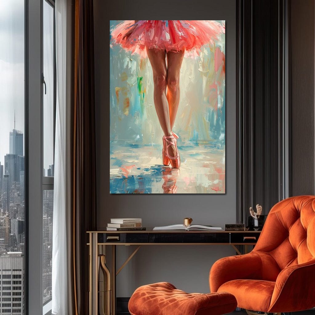 Elegant Dancers in Graceful Motion Canvas Wall Art