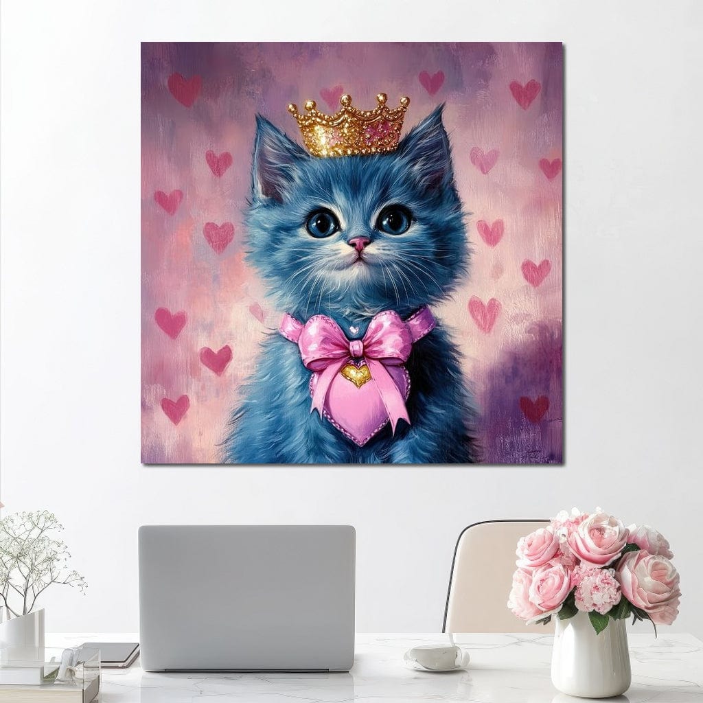 Royal Feline Heart Charmer Canvas Wall Art
