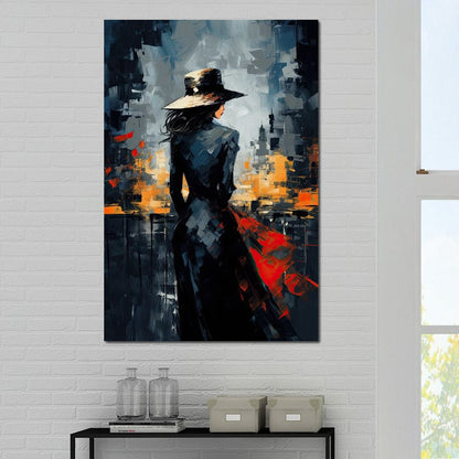 Dusk Enigma in Monochrome Canvas Wall Art
