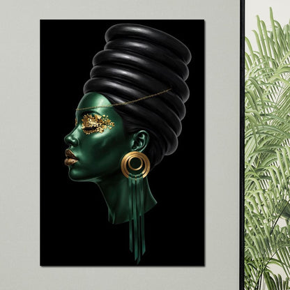 Emerald Empress Canvas Wall Art