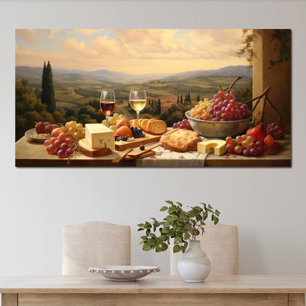 Wine & Cheese Valley Canvas Wall Art