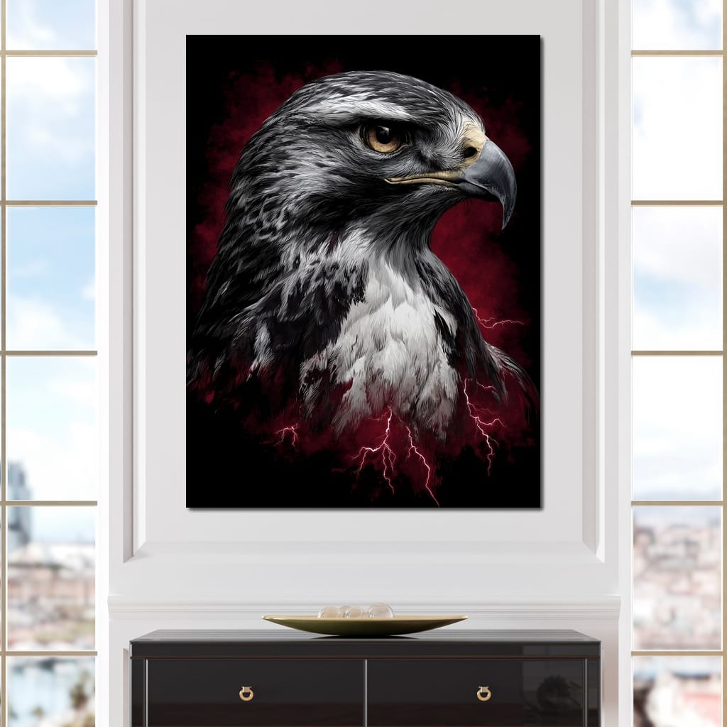 Stormwatch Falcon Canvas Wall Art