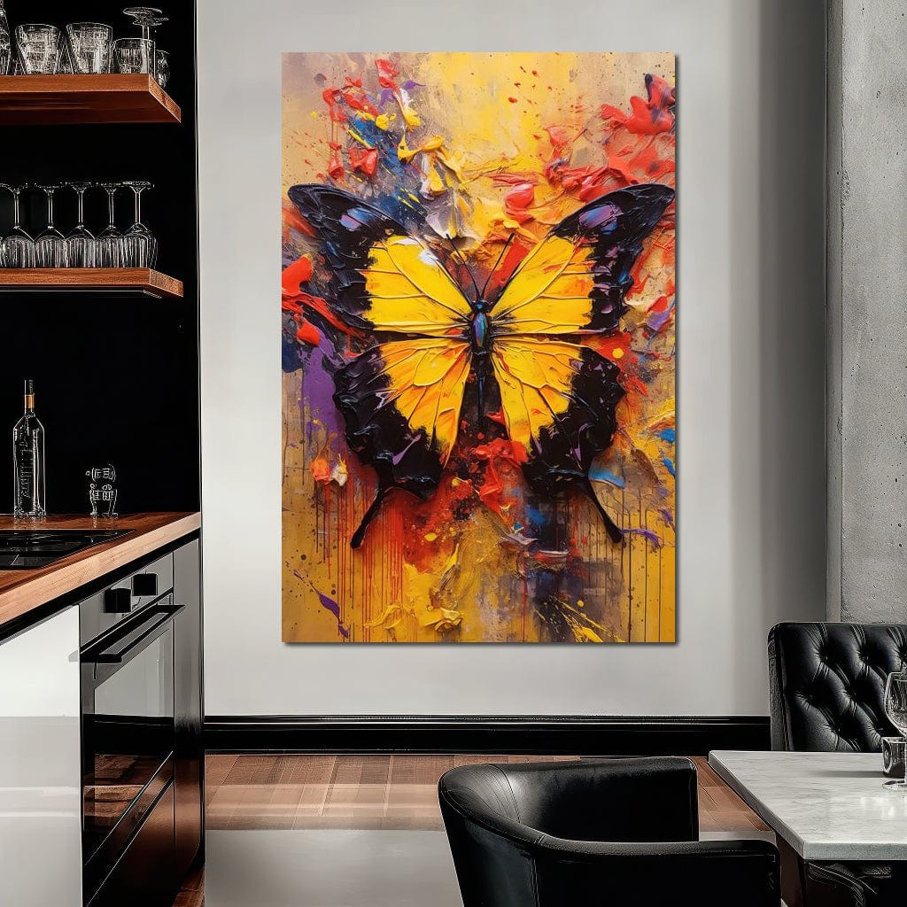 Colorburst Moths Canvas Wall Art