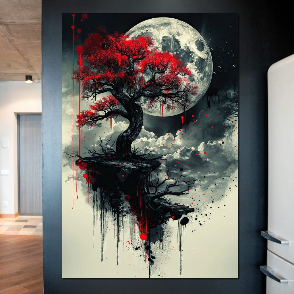 Lunar Blossom Drifts Canvas Wall Art