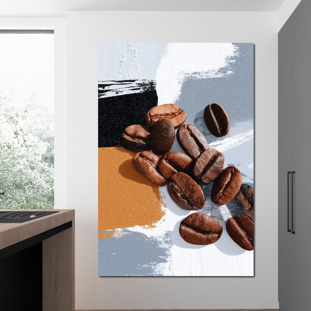 Coffee Beans Modern Vibe Canvas Wall Art