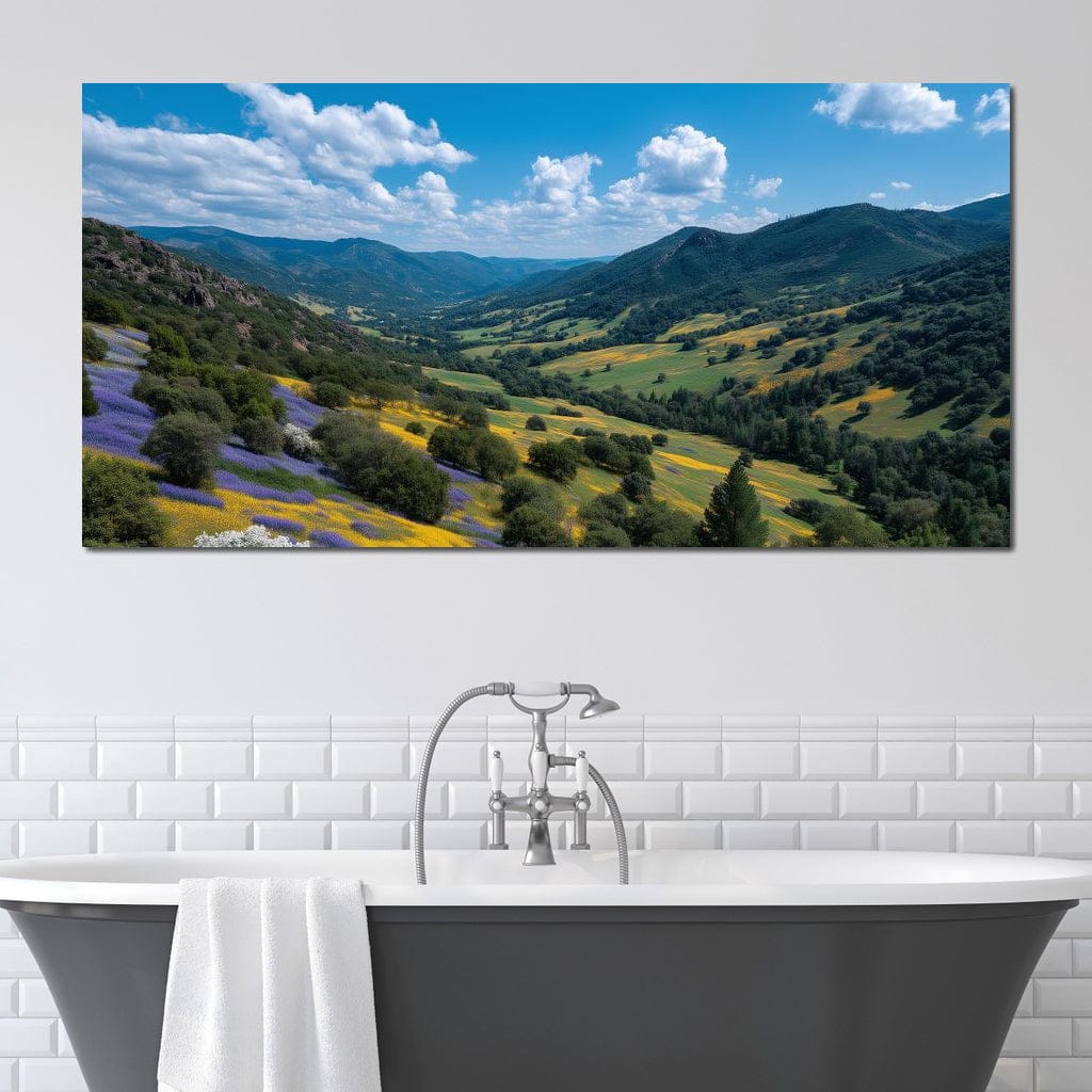Wildflower Valley Vista Sky Canvas Wall Art