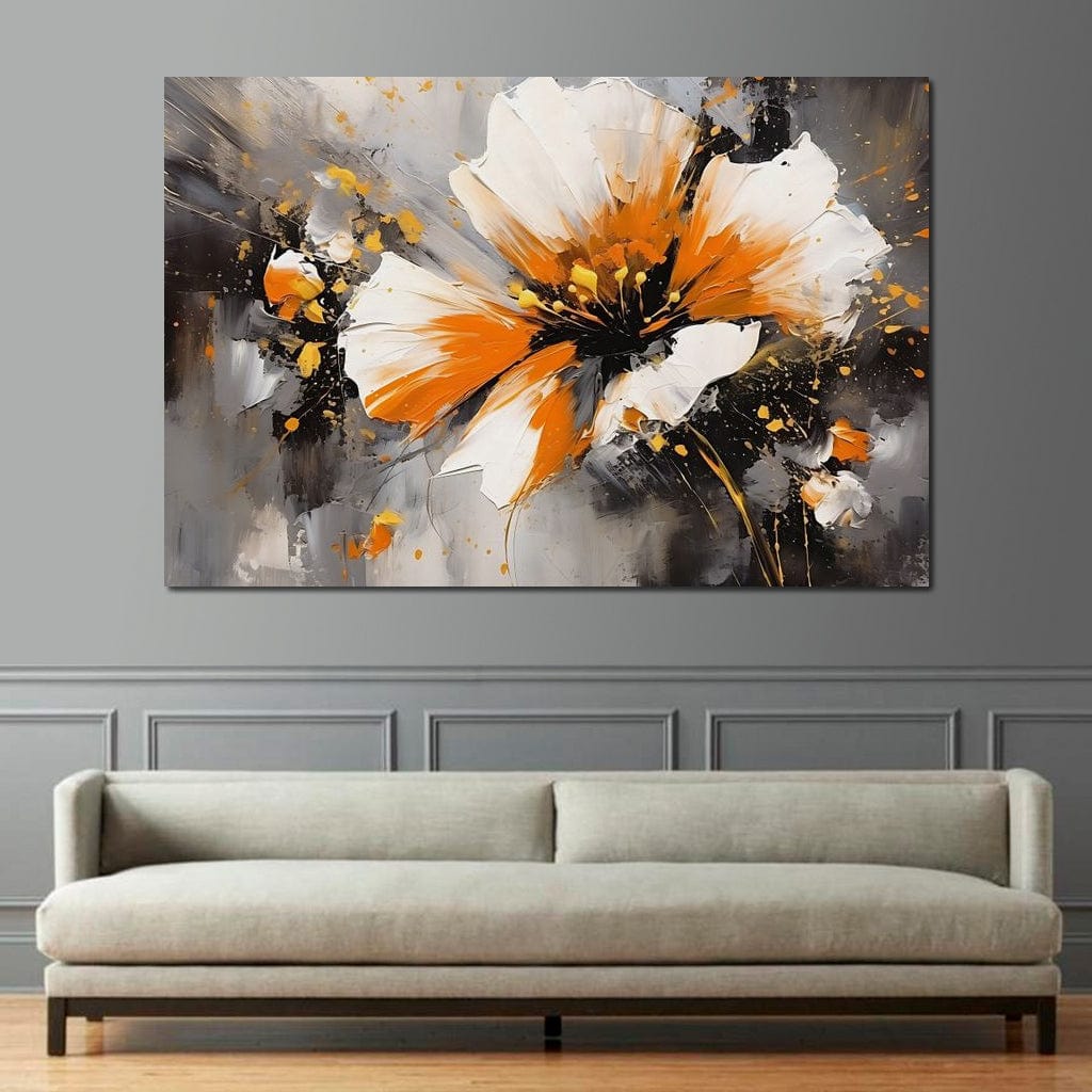 Radiant Floral Tempest Canvas Wall Art