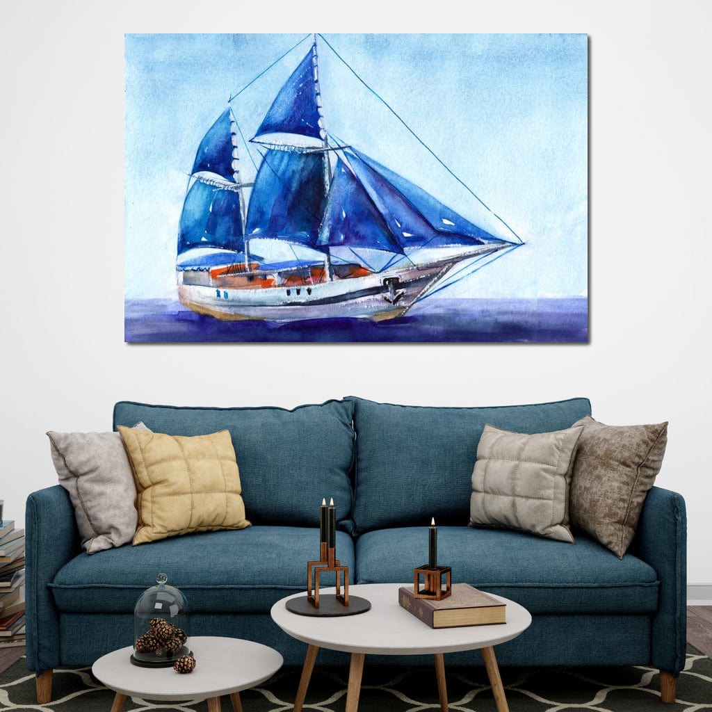 Blue Sails Canvas Wall Art