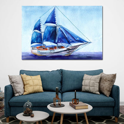 Blue Sails Canvas Wall Art