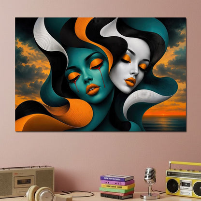 The Lovers Who Never Spoke Canvas Wall Art