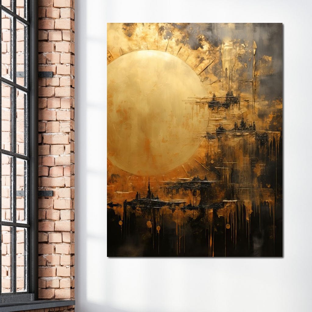 Golden Sun Atmosphere Canvas Wall Art