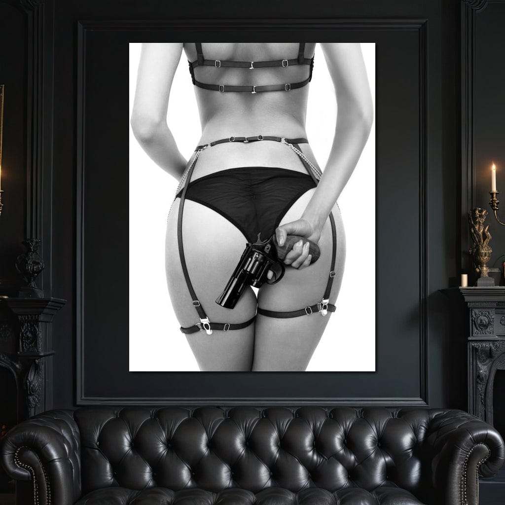 Gun Ass Canvas Wall Art