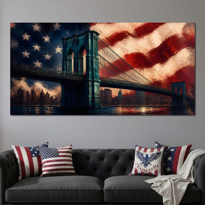 Patriotic Steel Span Canvas Wall Art