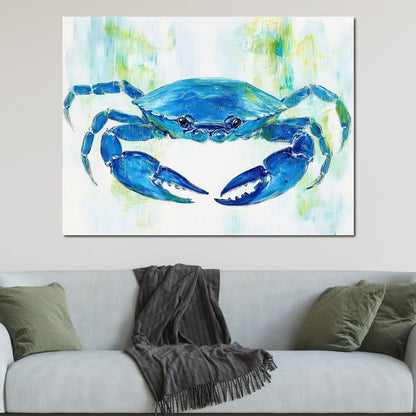 Crab Coastal Journey Canvas Wall Art
