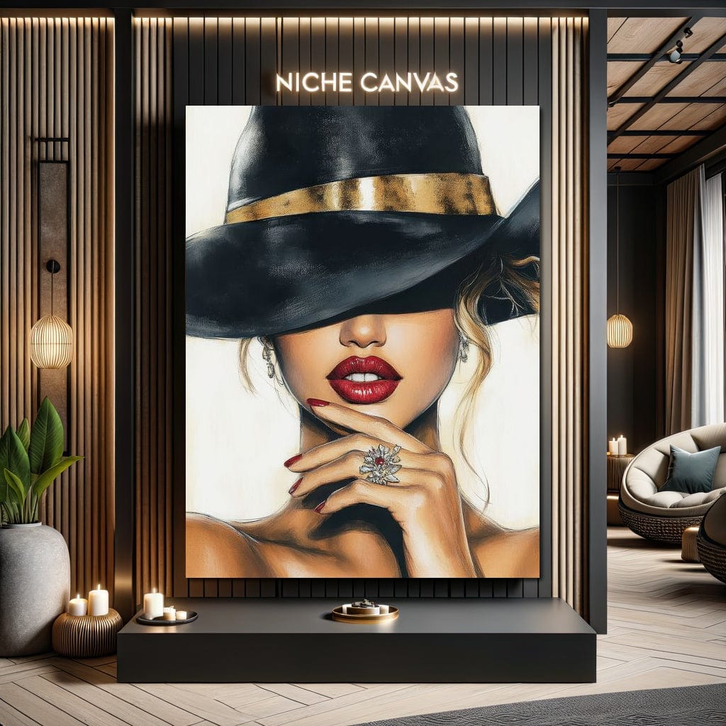 Midnight Allure Elegance Canvas Wall Art