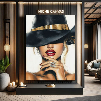 Midnight Allure Elegance Canvas Wall Art