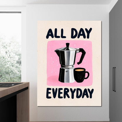 All Day Coffee Ritual Canvas Wall Art