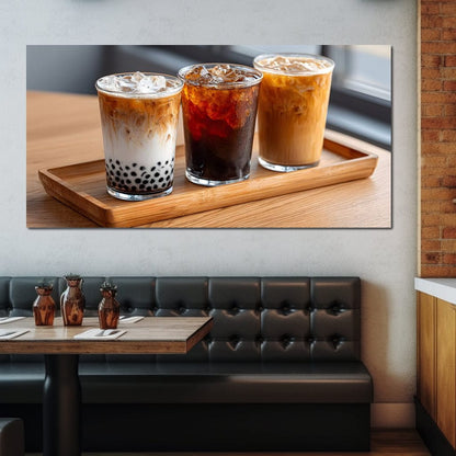 Trio of Iced Cafe Delights Canvas Wall Art
