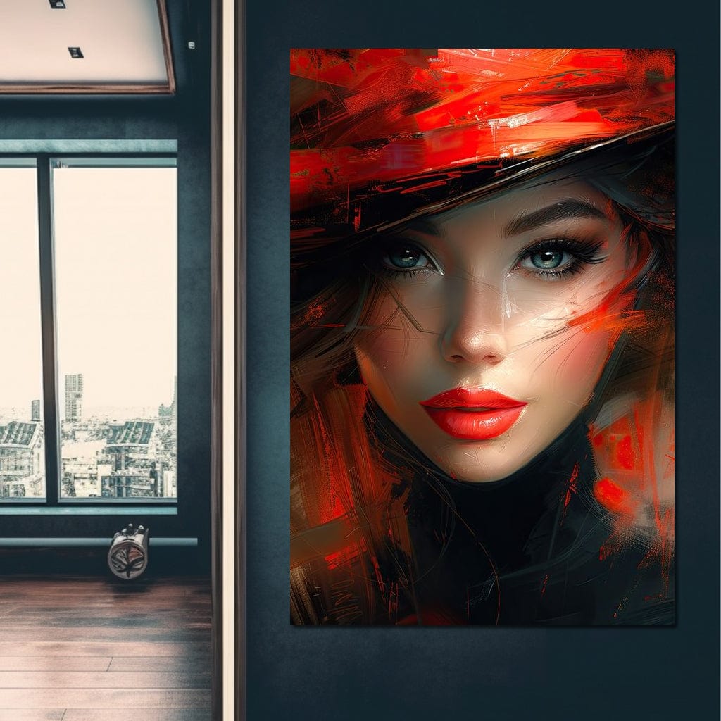 Siren in Rouge Overture Canvas Wall Art