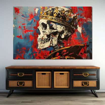 Revelation of Regal Skeletons Canvas Wall Art