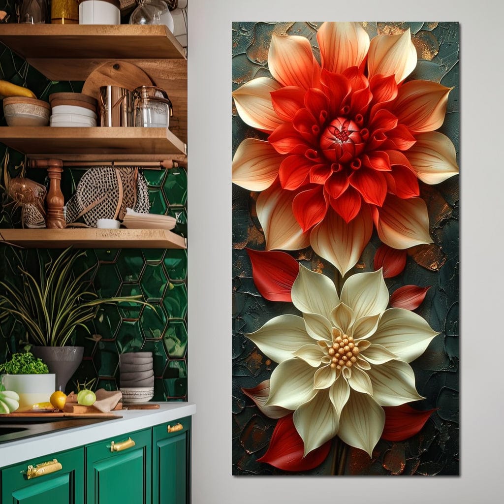 Autumnal Bloom Symphony Canvas Wall Art