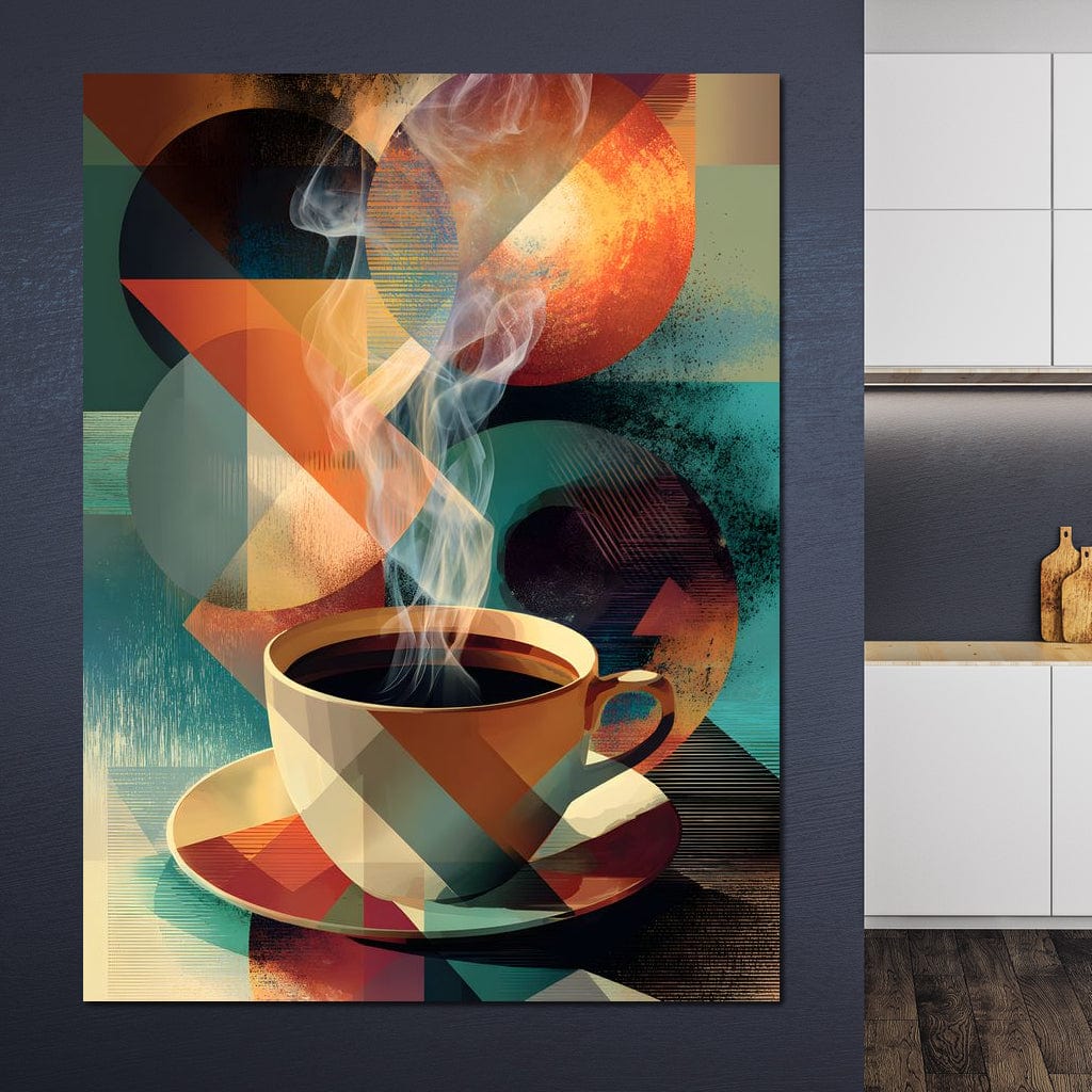 Geometric Morning Steam Ritual Canvas Wall Art