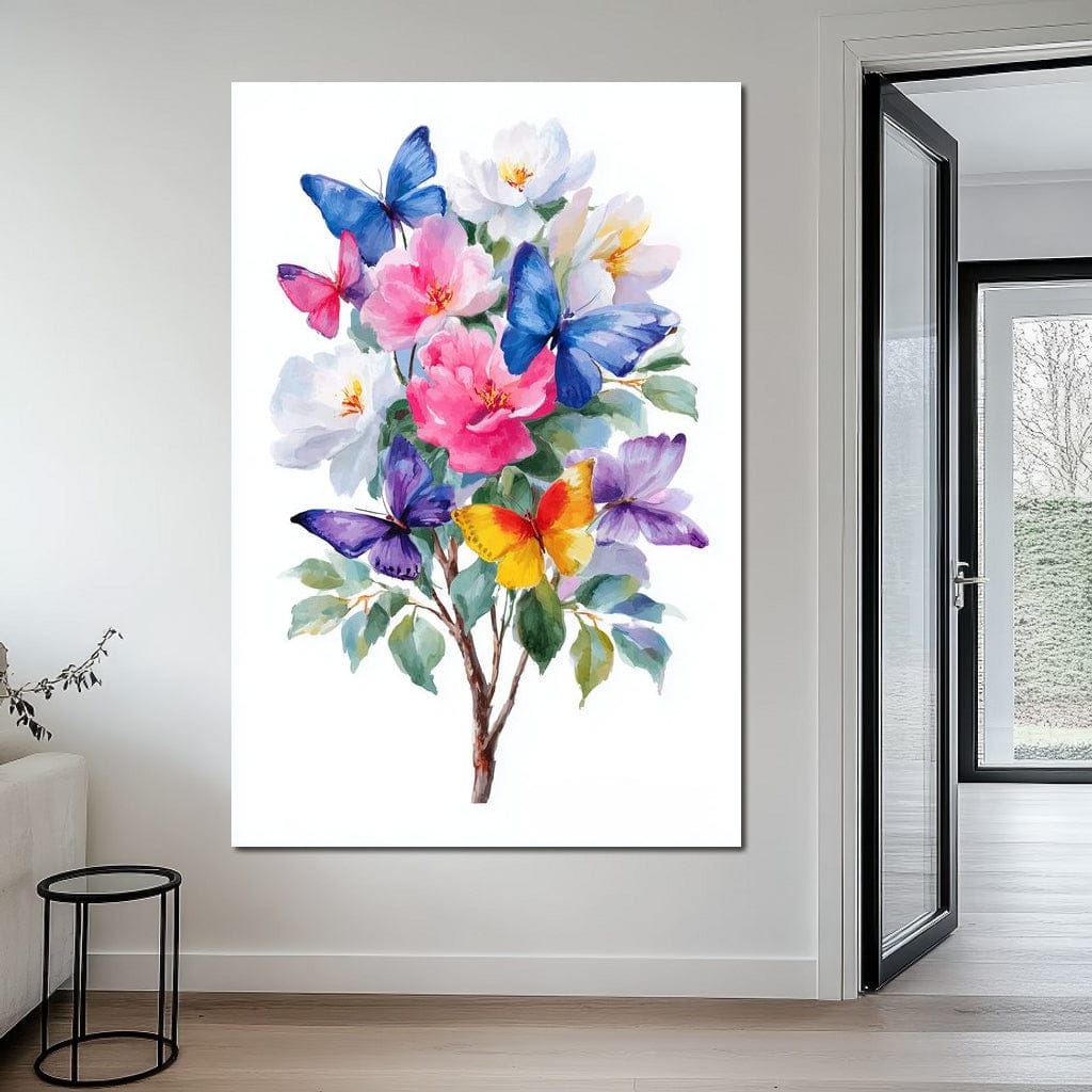 Butterfly Garden Bouquet Sale Canvas Wall Art