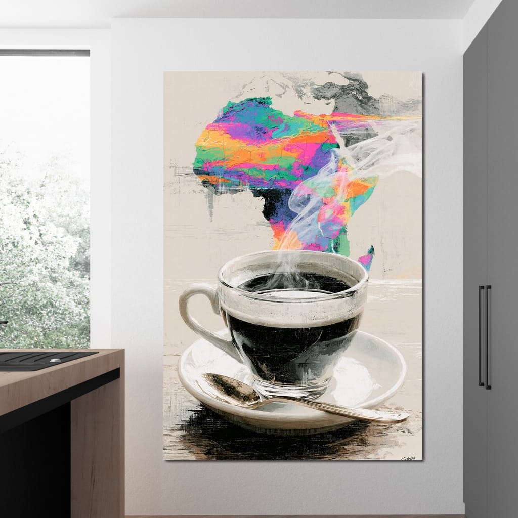Morning Brew Across the Continent Canvas Wall Art