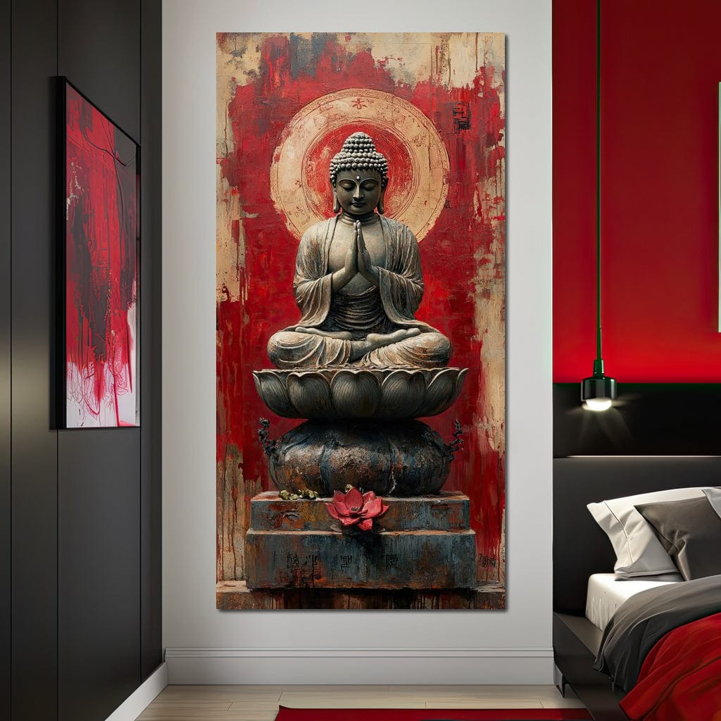 Meditative Lotus Harmony Canvas Wall Art