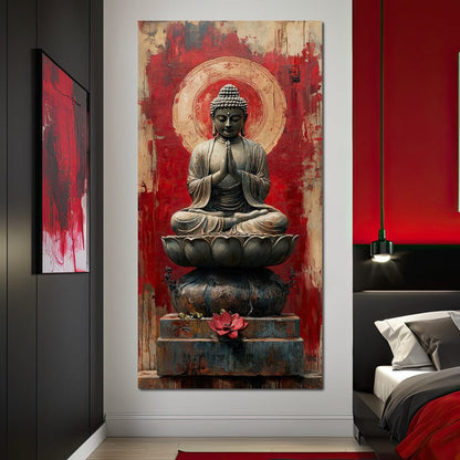 Meditative Lotus Harmony Canvas Wall Art