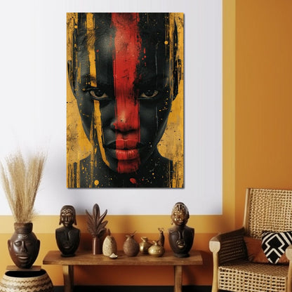 Golden Noir Revelation Canvas Wall Art