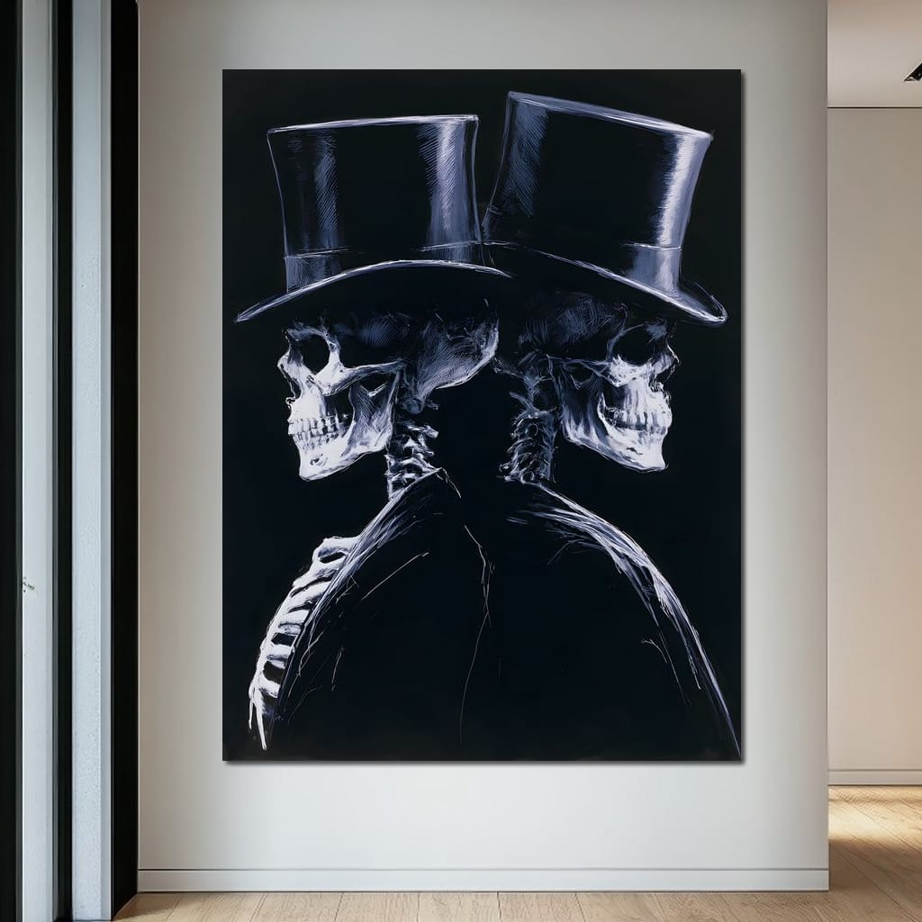 Gentlemen Waiting for the Final Curtain Canvas Wall Art