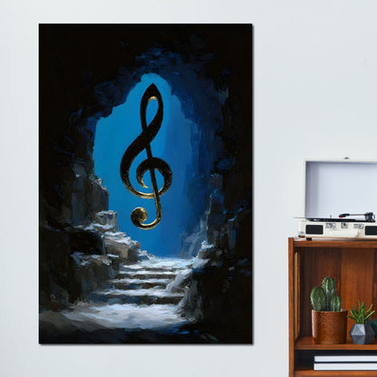 Celestial Clef Cavern Song Canvas Wall Art