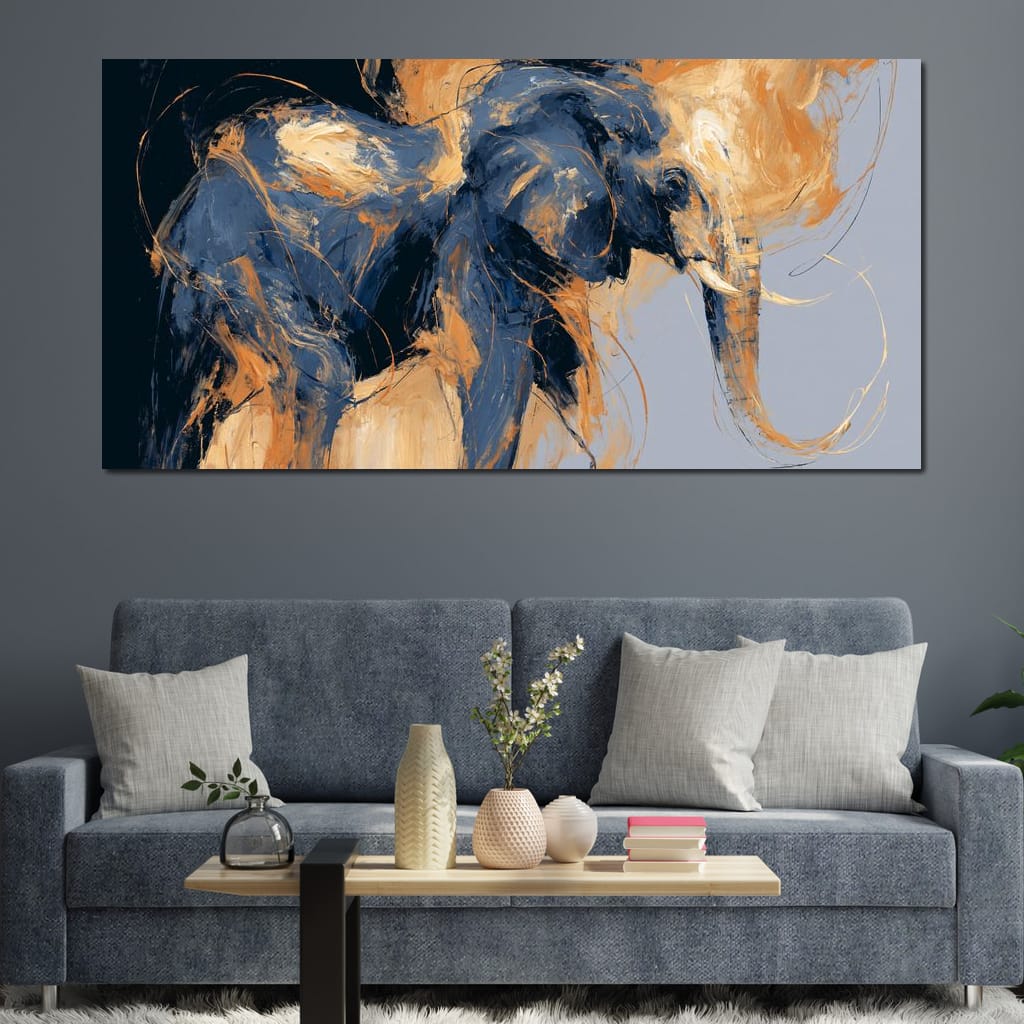 Force of the Great Elephant Wanderer Canvas Wall Art