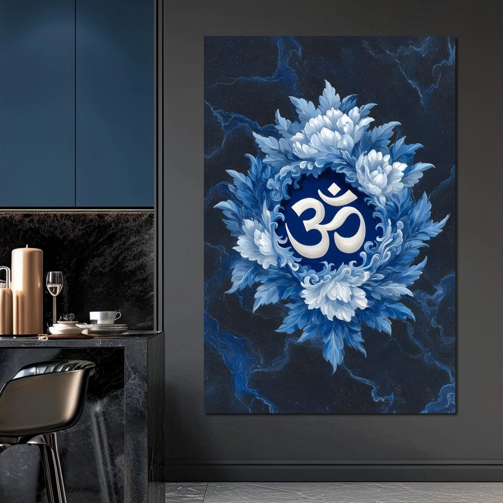 Om Lotus Blossom Meditation Mark Canvas Wall Art