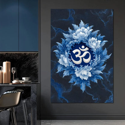 Om Lotus Blossom Meditation Mark Canvas Wall Art