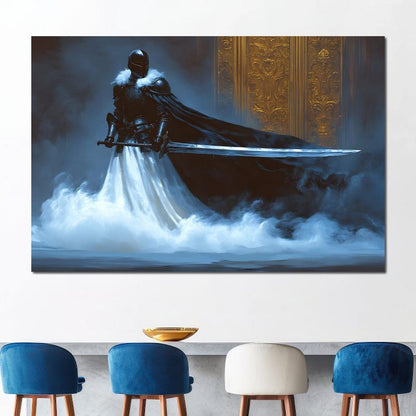 Majestic Shadowed Sentinel Canvas Wall Art