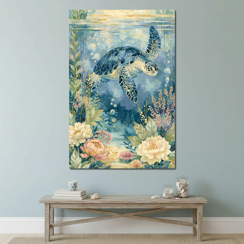 Silent Passage Through The Deep Sea Canvas Wall Art