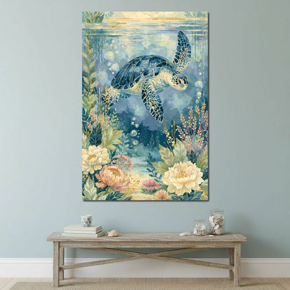 Silent Passage Through The Deep Sea Canvas Wall Art