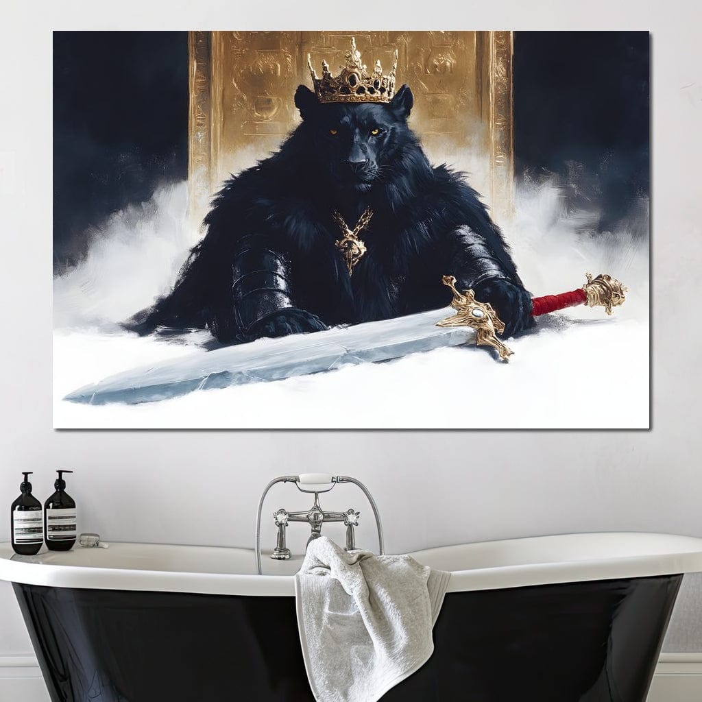 Sovereign Panther Knight Canvas Wall Art