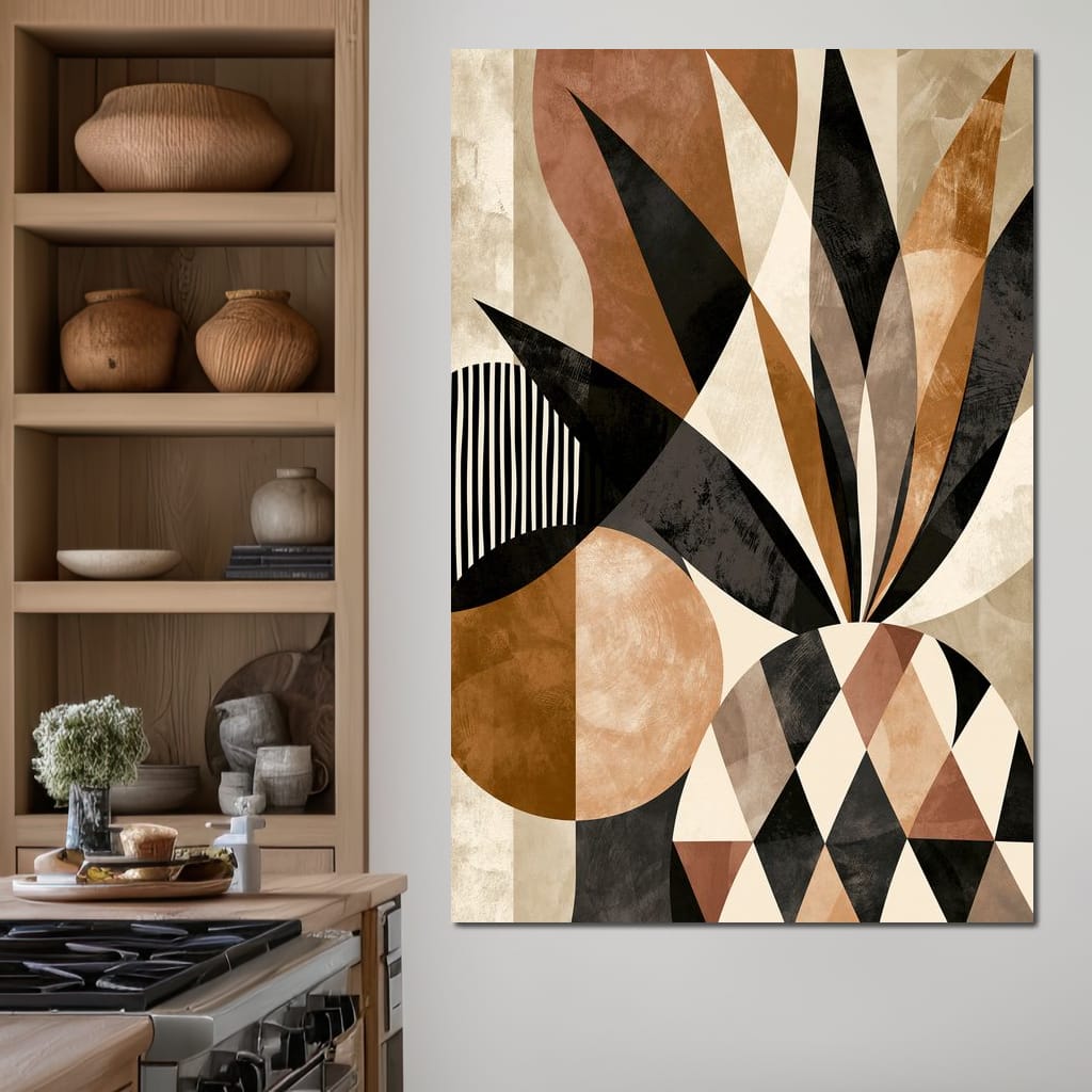 Geometric Geometry Of The Tropical Pineapple Canvas Wall Art