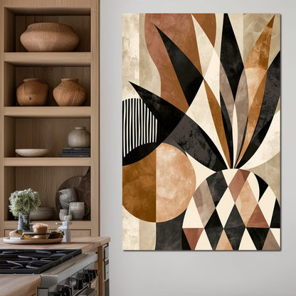 Geometric Geometry Of The Tropical Pineapple Canvas Wall Art