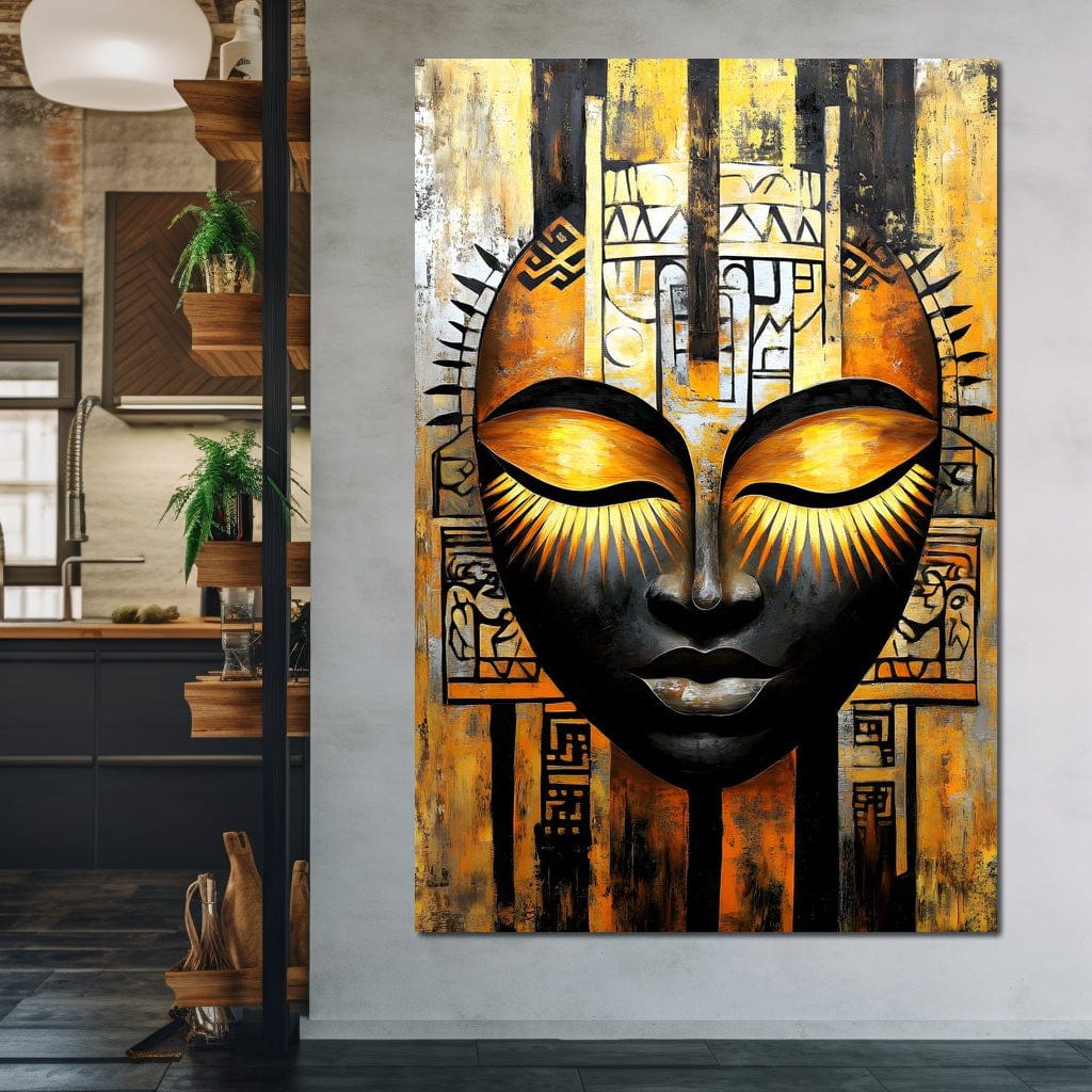 Radiant Golden Guardian Canvas Wall Art