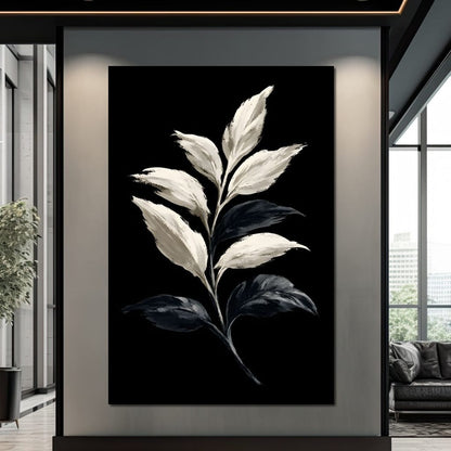 Silent Presence of Pale Leaves Canvas Wall Art