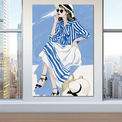 Clear Blue Sky Vacation Canvas Wall Art