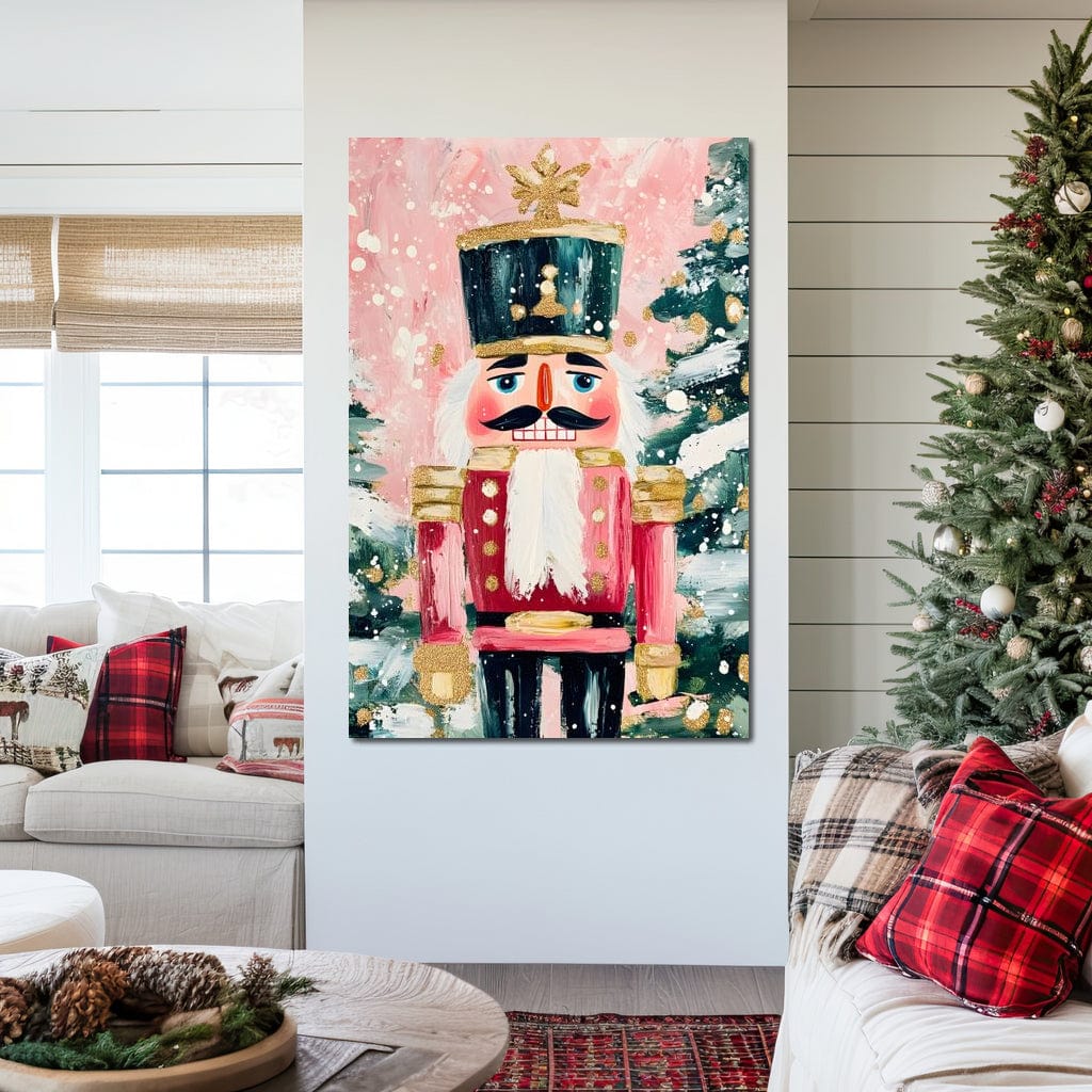 Festive Nutcracker Snow Parade Canvas Wall Art