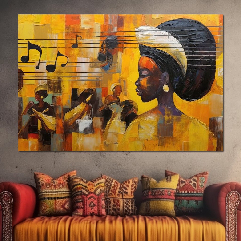 African Sounds 04 Canvas Wall Art