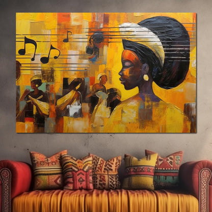 African Sounds 04 Canvas Wall Art