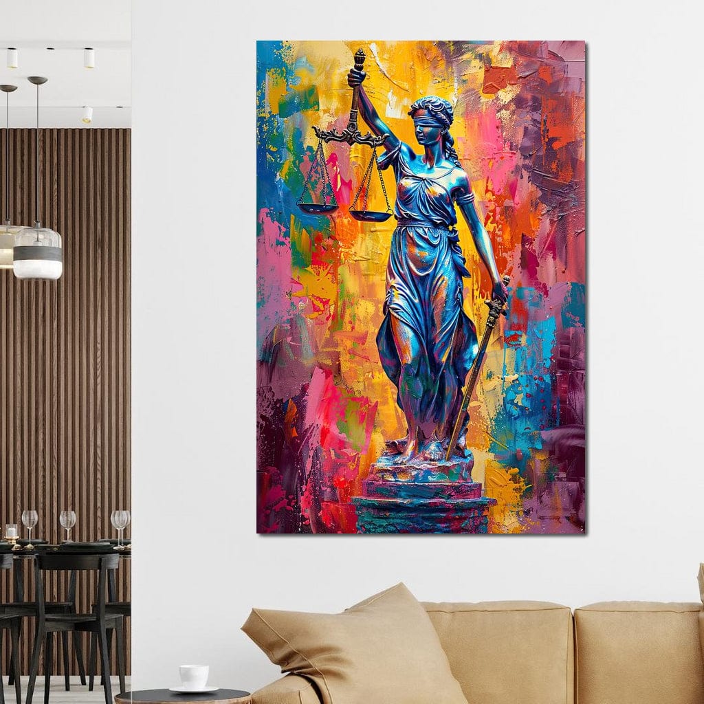 Justice Amongst Colors Reign Canvas Wall Art