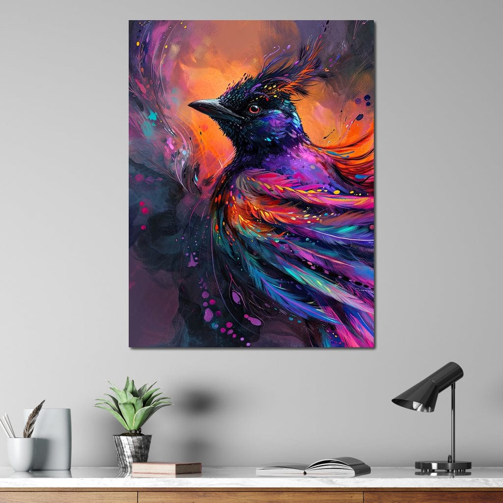 Vibrant Feathered Dreams Canvas Wall Art